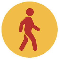 Icon of a person walking