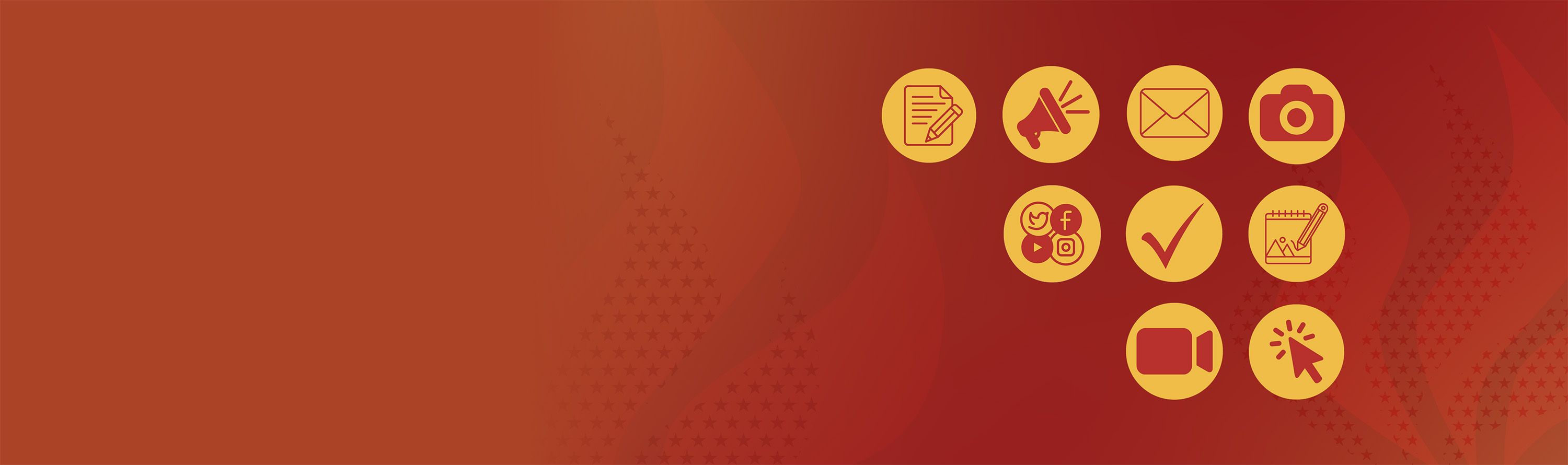 an array of icons indicating services