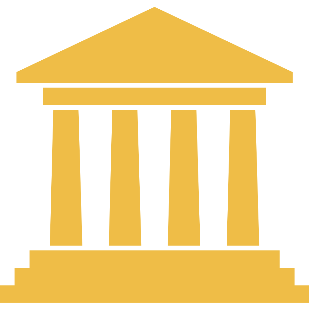building with columns icon