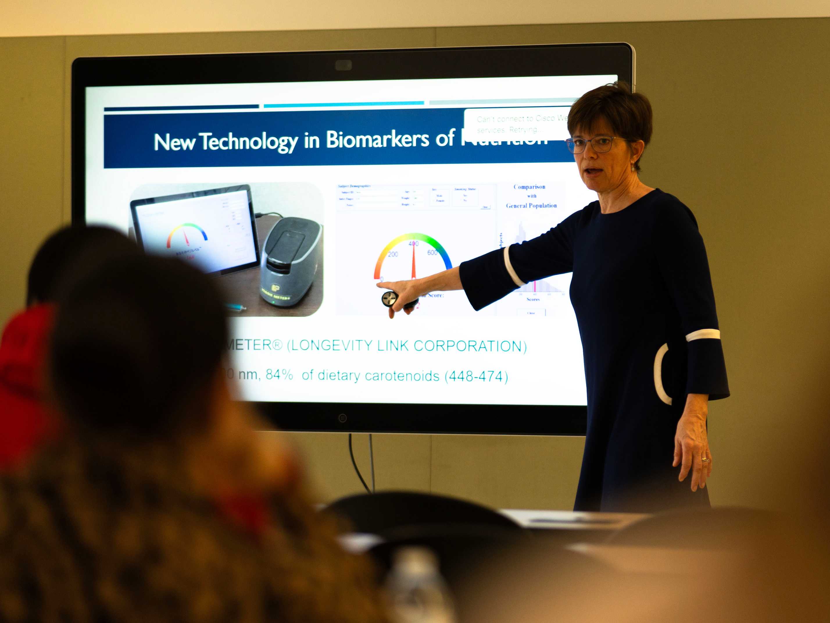 Amy Schweitzer presenting during UDC Research Week 2025.