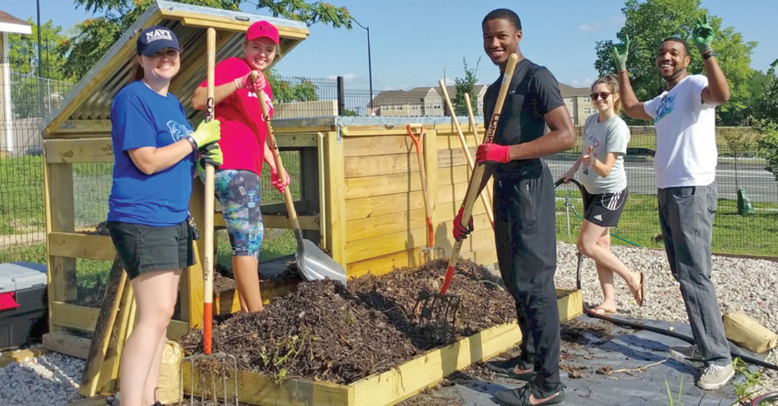 People composting