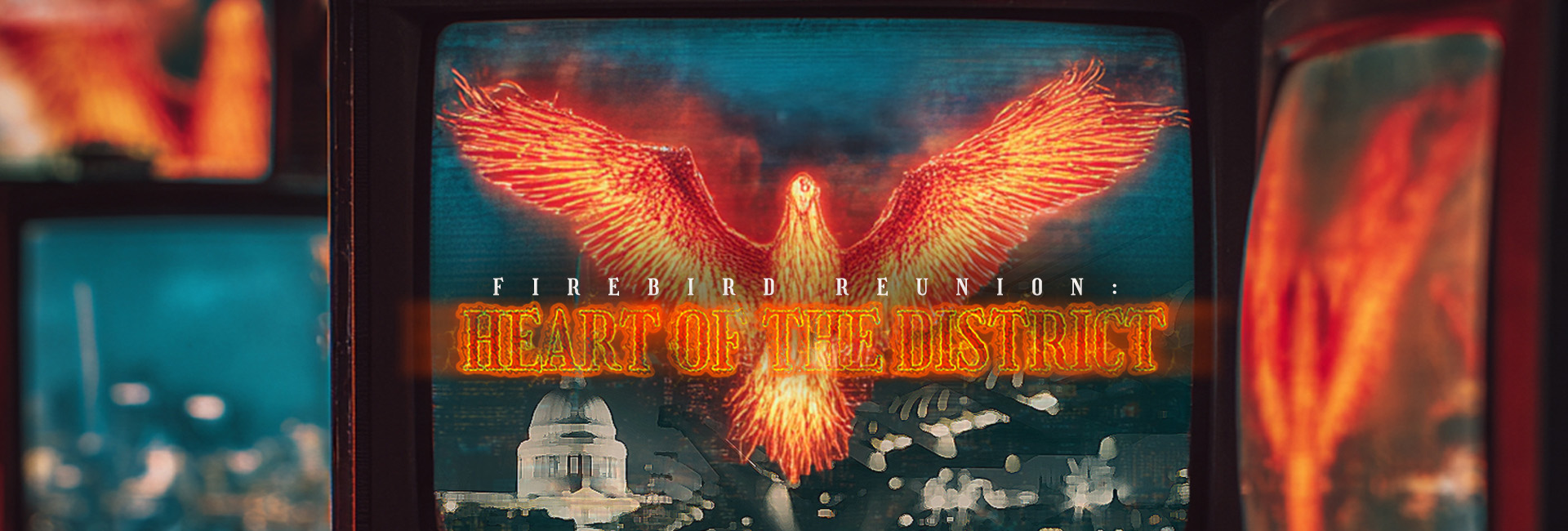 A firebird rising over the US Capitol