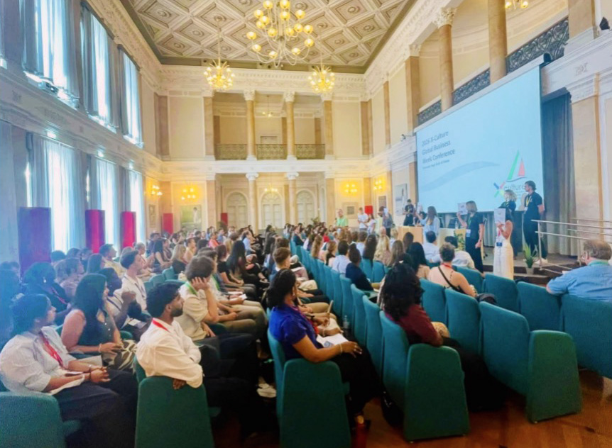Students at the X-Culture Global Business Week Conference
