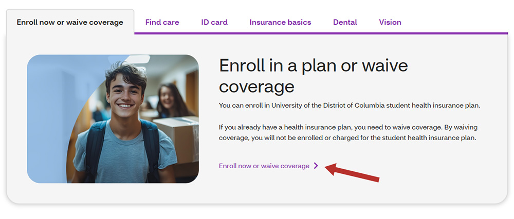 Screenshot of Aetna's website