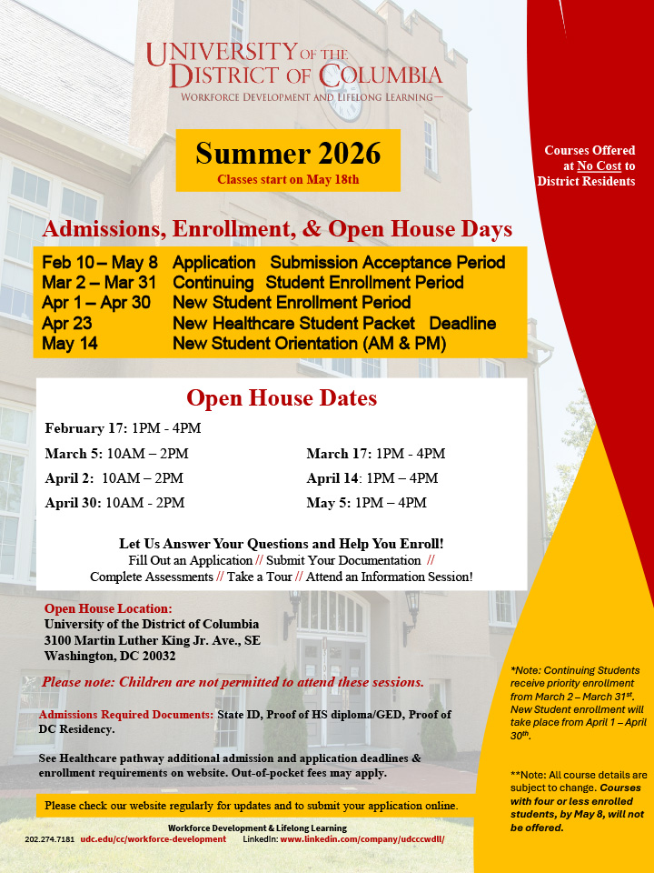 UDC Enrollment & Info Sessions