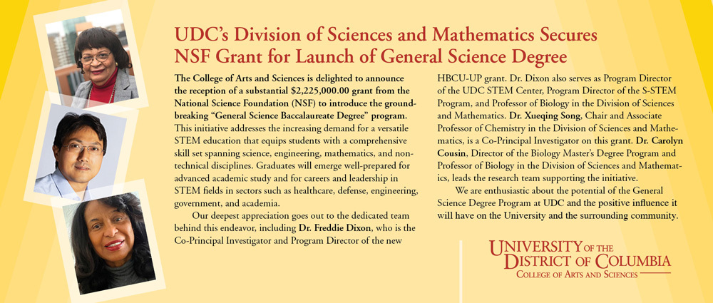 NSF Grant for General Science Degree
