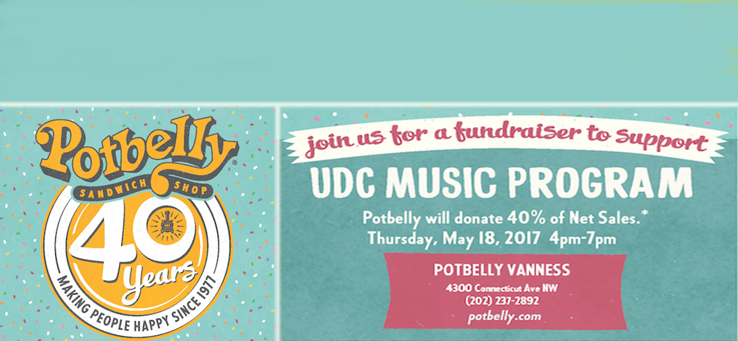 UDC Music Program: Fundraiser – This THURSDAY – May 18, 2017