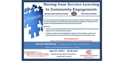 Faculty Workshop – Moving from Service Learning to Community Engagement