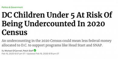 DC Children Under 5 At Risk Of Being Undercounted In 2020 Census - Feature Image