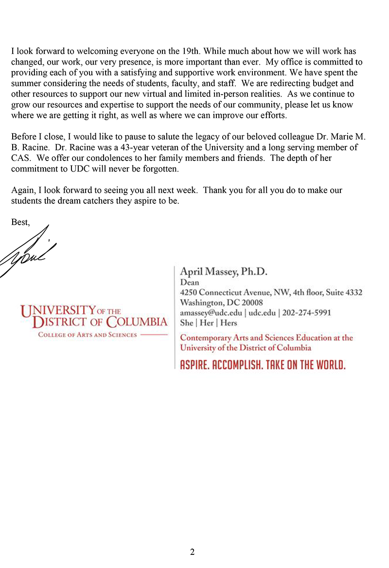 letter to the dean for thesis