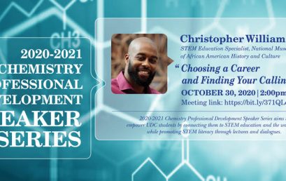 The second Chemistry  Speaker Series presentation, featuring Dr. Christopher Williams
