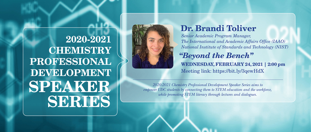 Chemistry Lecture Series | Dr. Brandi Toliver | February 24 @ 2:00 pm