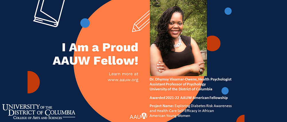 University of District of Columbia faculty Awarded AAUW American Fellowship Info Graphic