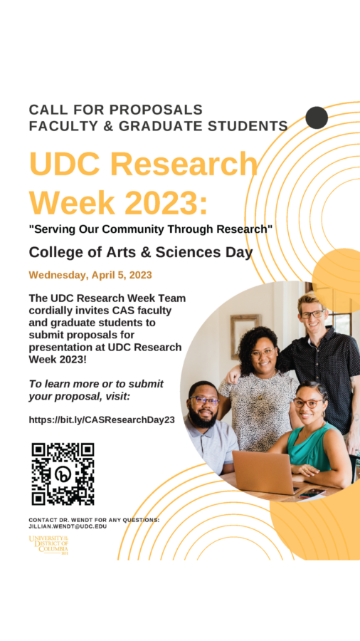 CAS – UDC Research Week 2023: “Serving Our Community Through Research” College of Arts & Sciences Day – Call for Proposal