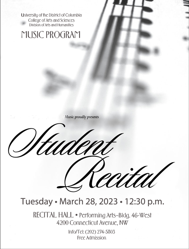 Music proudly presents: Student Recital