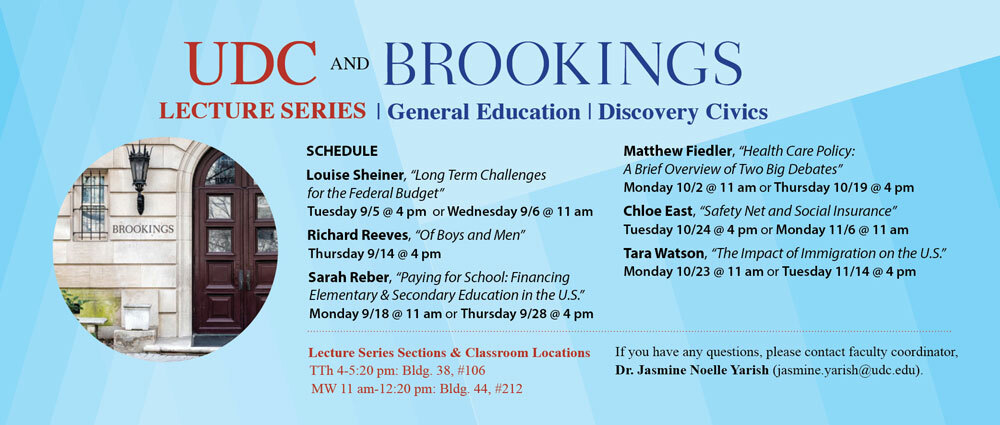 UDC – Brookings Lecture Series: “Paying for School: Financing Elementary & Secondary Education in the U.S.”