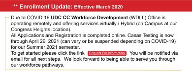Enrollment Update: Effective March 2020