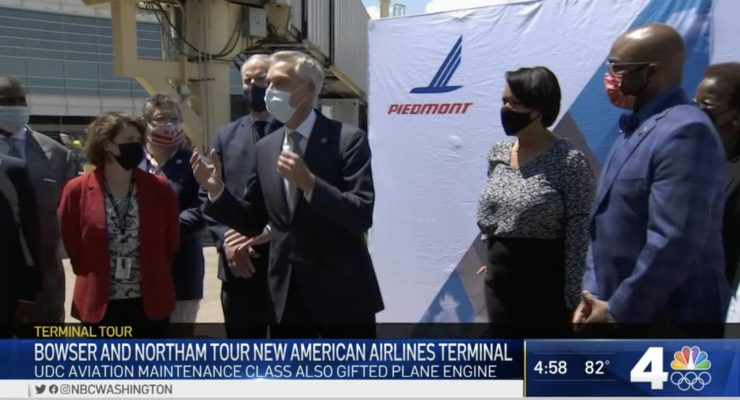 NBC4 – Washington: UDC Gifted New Airplane Engine from Piedmont Airlines for UDC-CC Aviation Maintenance Program