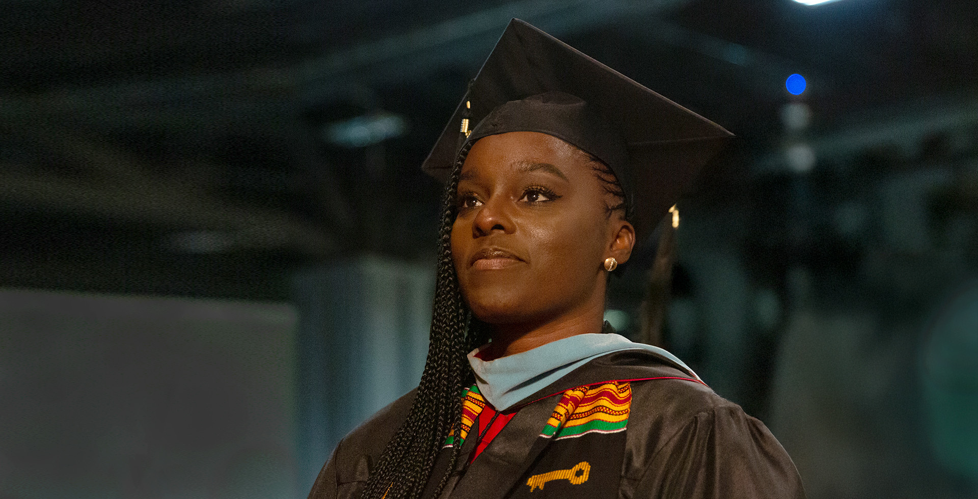 Female student at commencement