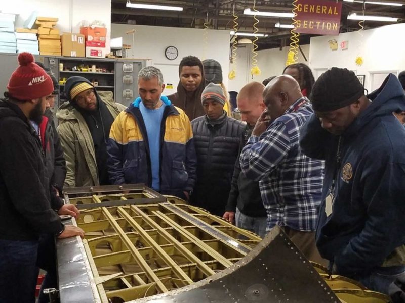 Students in UDC Aviation Maintenance