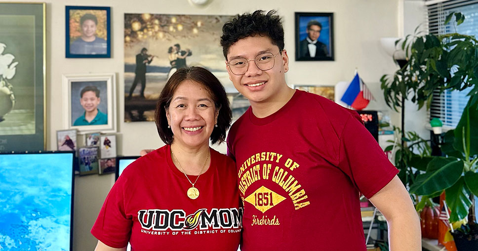 Benedict Villaruz and his mother