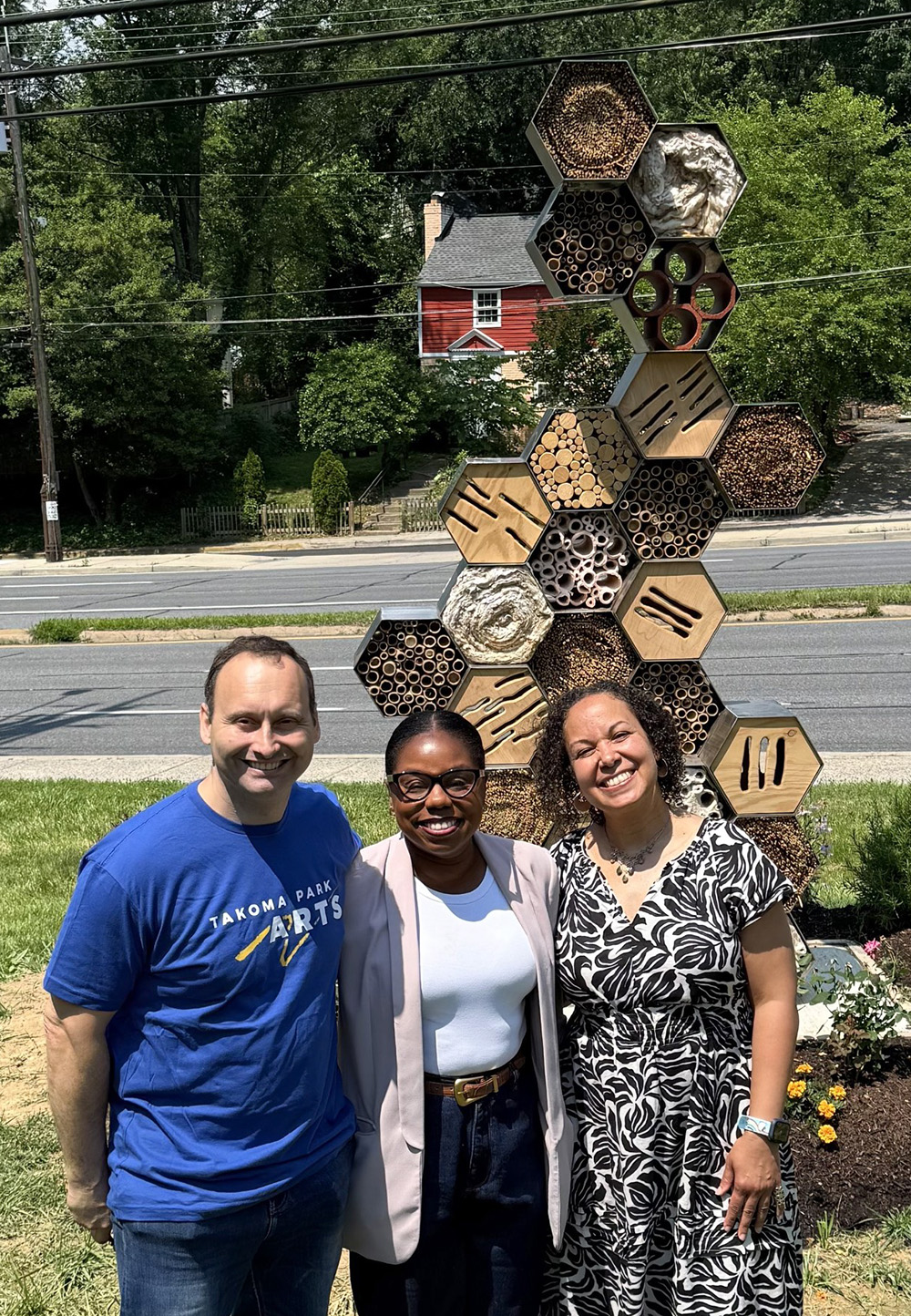 UDC Professor Davide Prete, Takoma Park Mayor Talisha Searcy and Dehejia Butler.