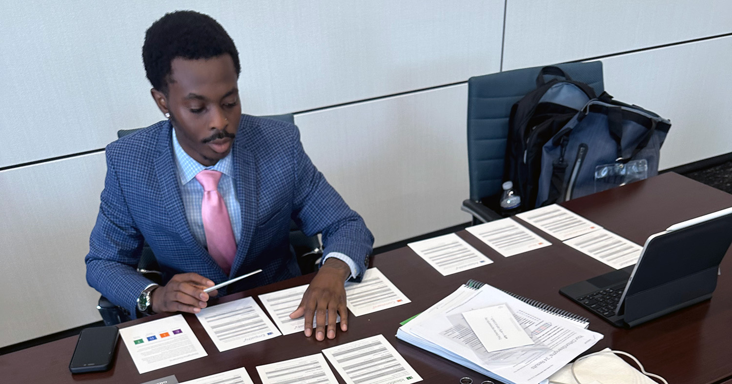 UDC Student Government Association President Toluwalase Adetosoye.