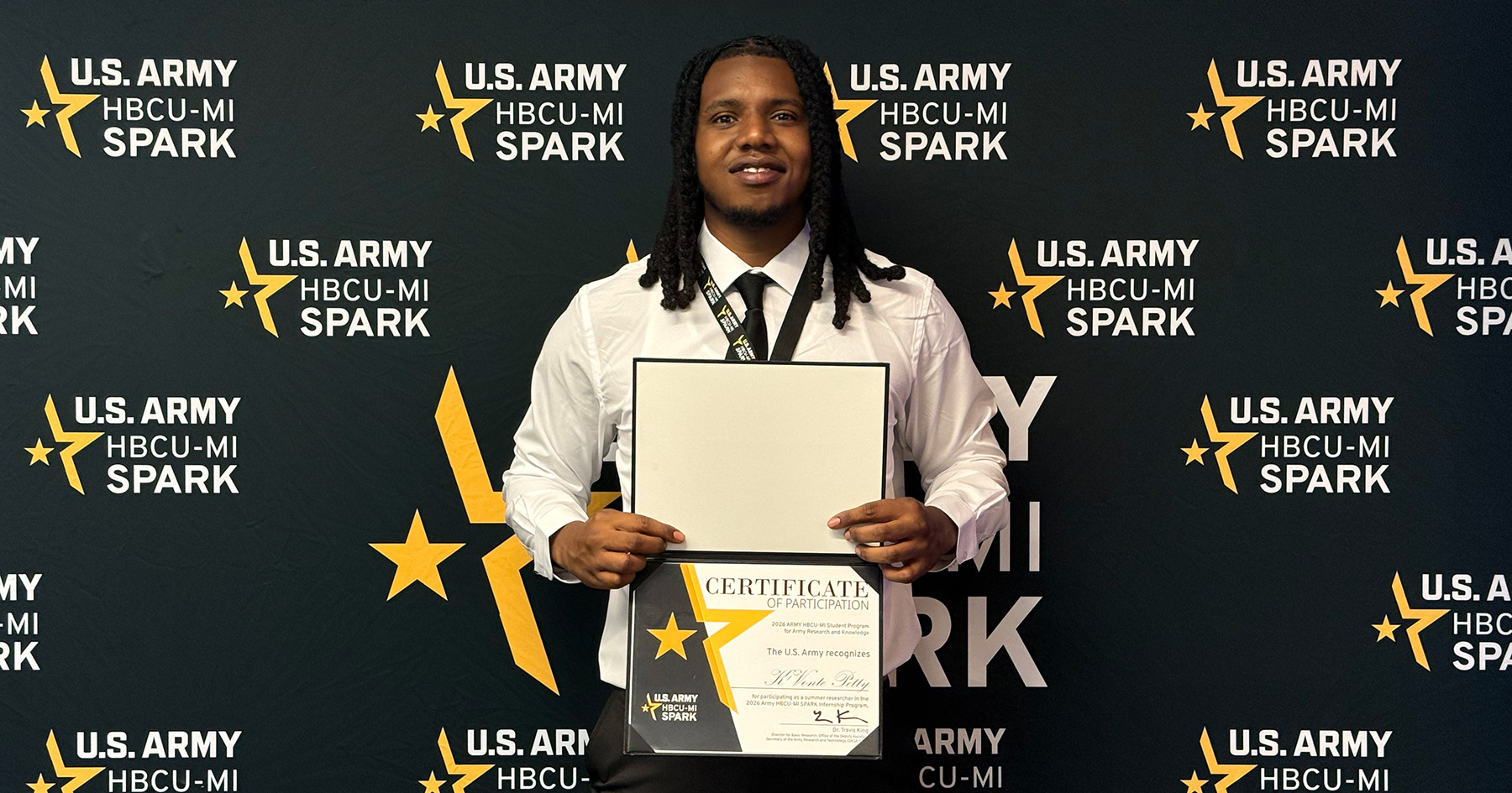Student K’Vonte Petty Presents Summer Research at U.S. Army STEM Symposium