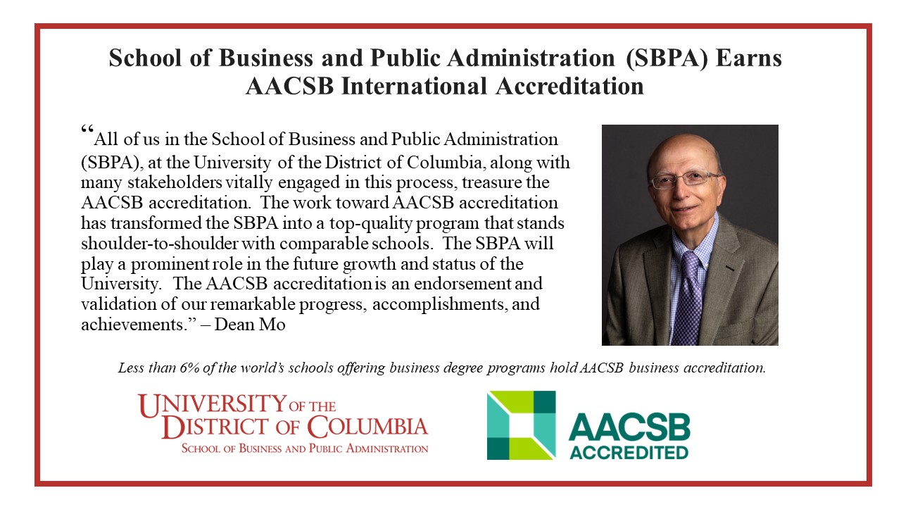 SBPA earns AACSB international accreditation