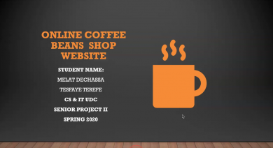 Online Coffee Shop Website by Melat Dechassa and Tesfaye Terefei