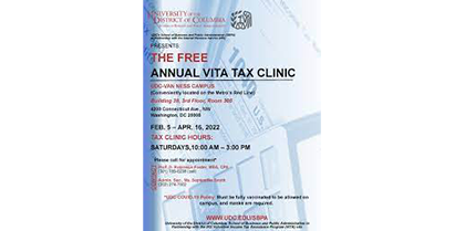 UDC’s School of Business and Public Administration partners with IRS in free annual tax clinic