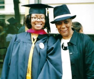 Phomika and her mother at 2005 commencement