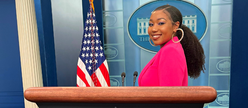 UDC student attends White House briefing with Vice President Harris and Keisha Lance Bottoms