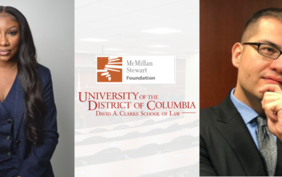 The DC School of Law Foundation and the UDC Foundation Benefit from Two McMillan Stewart Access Scholarship Endowments