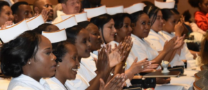 Students at the Nursing Pinning Ceremony on May 3, 2023 at the UDC Lamond-Riggs Campus.