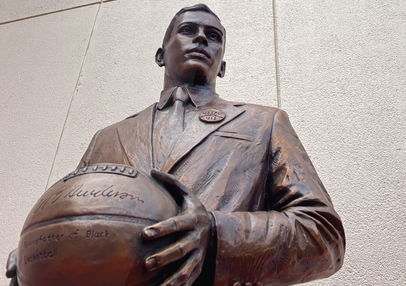 Statue of Dr. E.B. Henderson, the “Grandfather of Black Basketball”