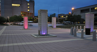 Plaza pillars
