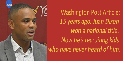 Article Washington Post about Juan Dixon and the Women’s Basketball recruitment efforts