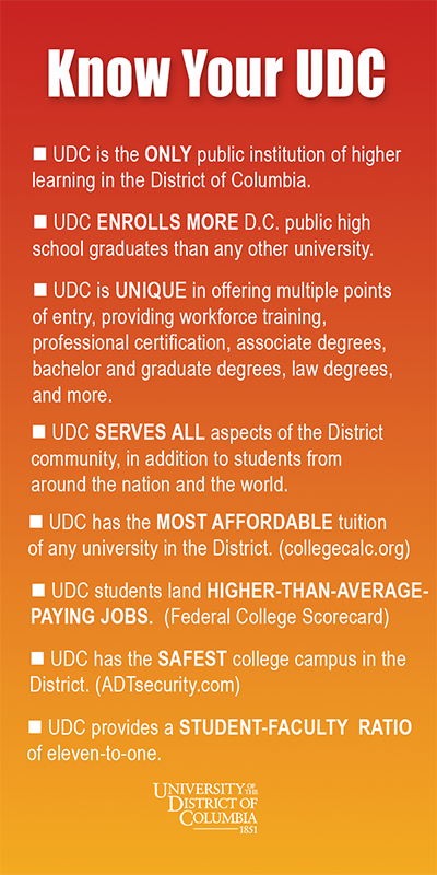 Know Your UDC - Front of Flyer