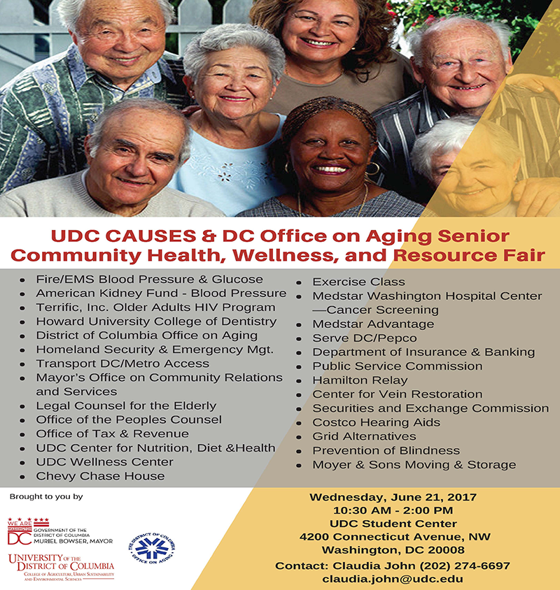 Senior Community Health, Wellness and Resource Fair Flyer Image