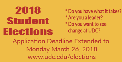 Student Elections Application Deadline Extended to Mon. March 26, 2018