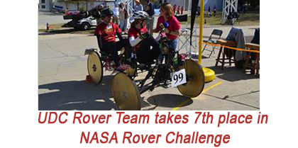 UDC Rover Team takes 7th place in NASA Rover Challenge