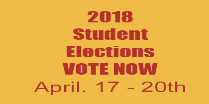 Student Elections – VOTE NOW – April 17th – April 20th