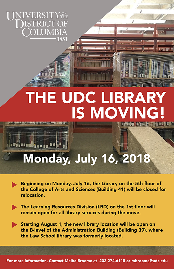 UDC Library is Moving
