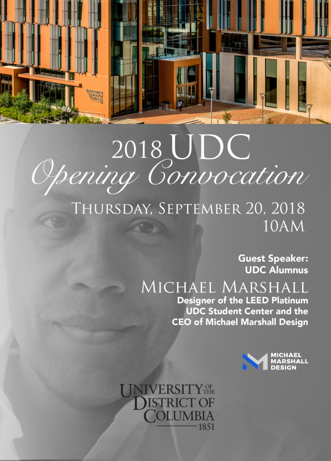 UDC Opening Convocation - September 20, 2018 @ 10am