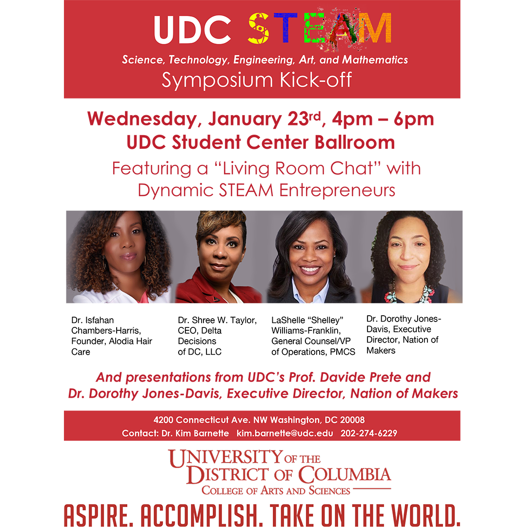 2019 UDC STEAM Symposium – Jan. 23, 2019 @ 4pm