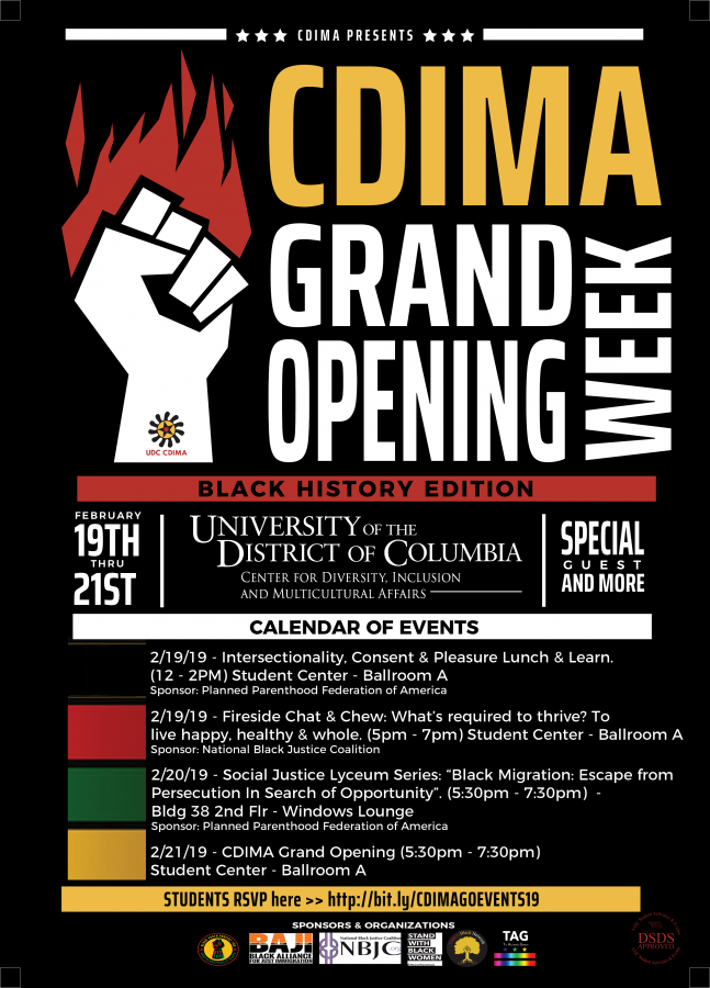 CDIMA Grand Opening Week - Black History Edition Feb 19th - 21st.