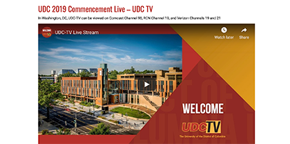 Commencement Live video image.