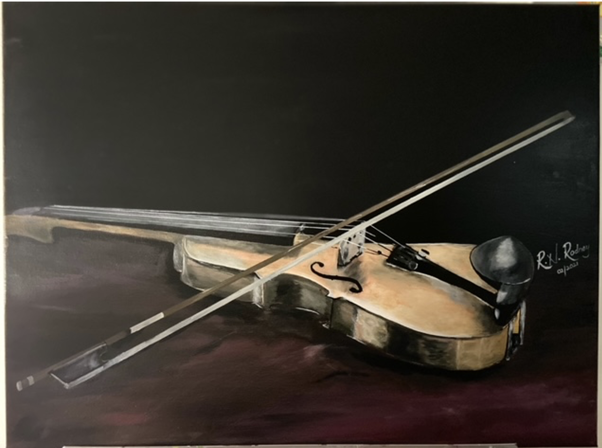 Romantic Violin Painting