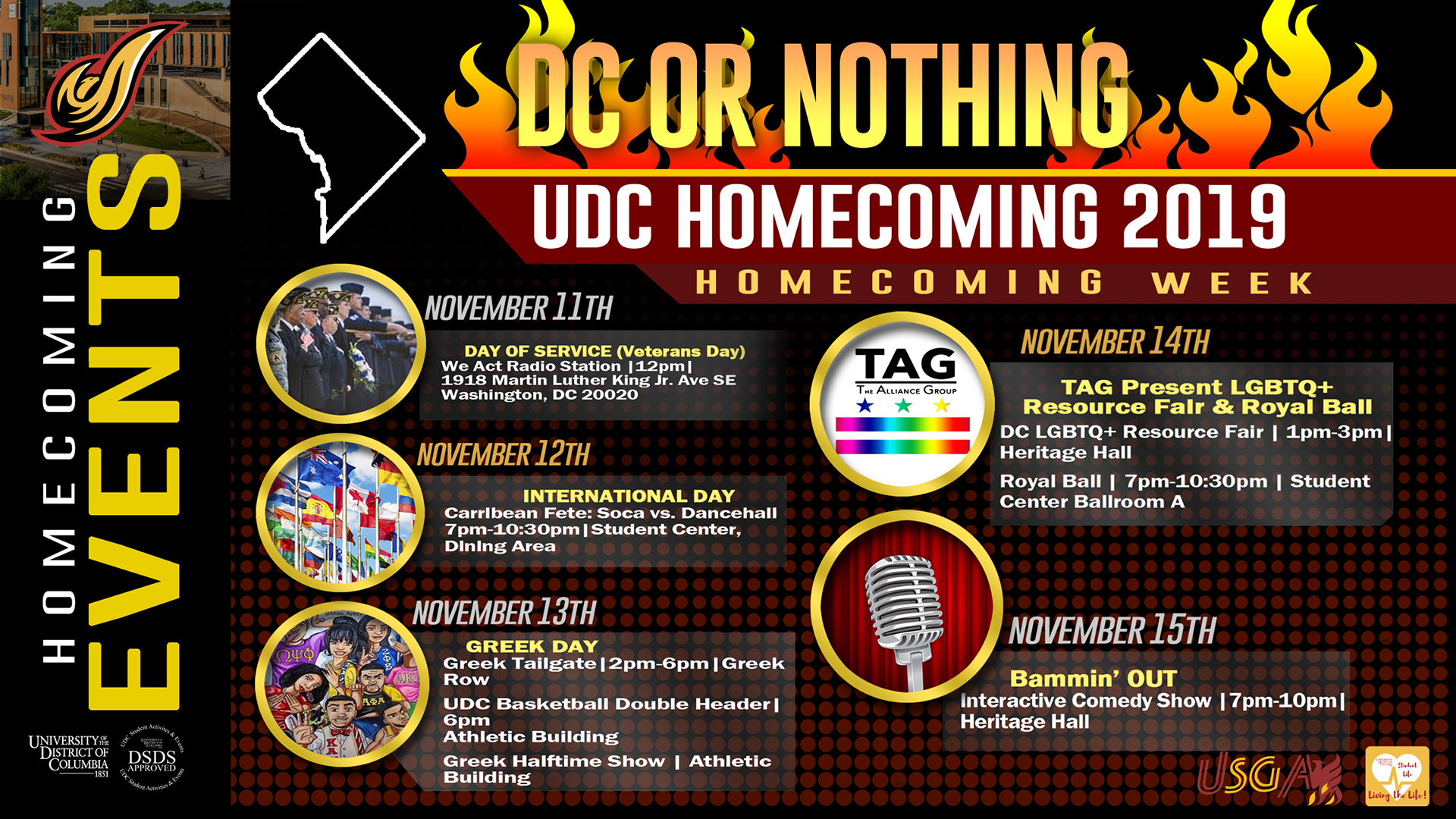 Homecoming 2019 – Nov 11 – 16, 2019